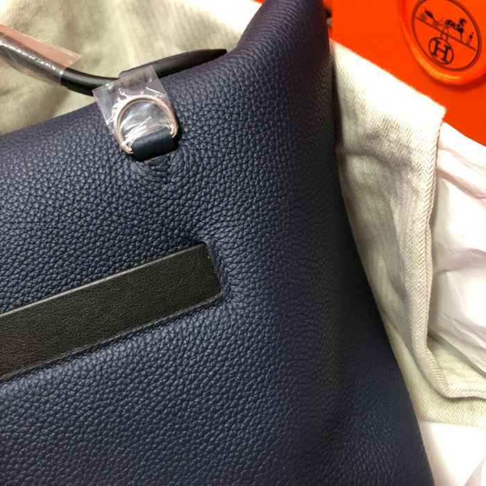 Hermes Kelly 24/24 Togo Leather Bag Blue H06131