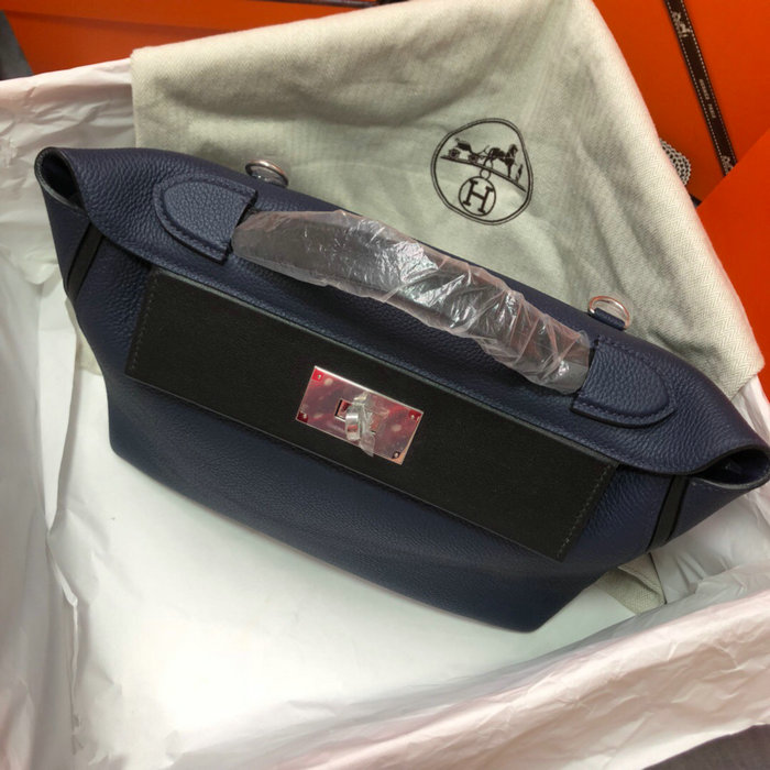 Hermes Kelly 24/24 Togo Leather Bag Blue H06131
