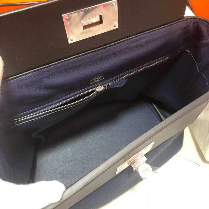 Hermes Kelly 24/24 Togo Leather Bag Blue H06131