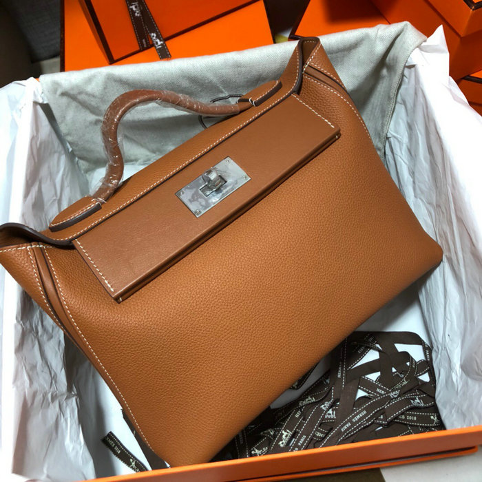 Hermes Kelly 24/24 Togo Leather Bag Brown H06131