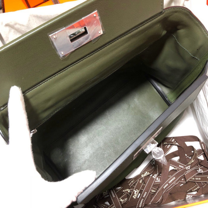 Hermes Kelly 24/24 Togo Leather Bag Green H06131