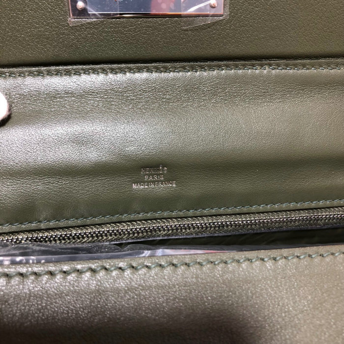 Hermes Kelly 24/24 Togo Leather Bag Green H06131