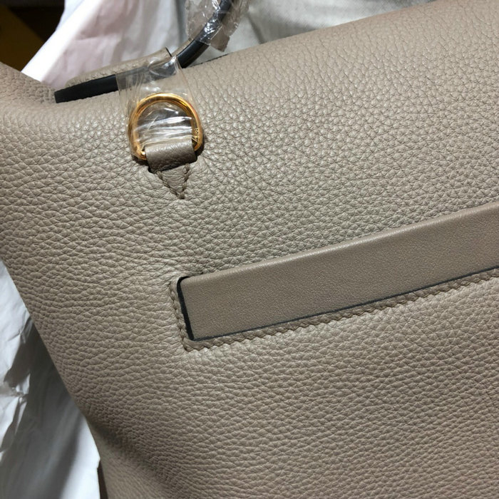 Hermes Kelly 24/24 Togo Leather Bag Grey H06131