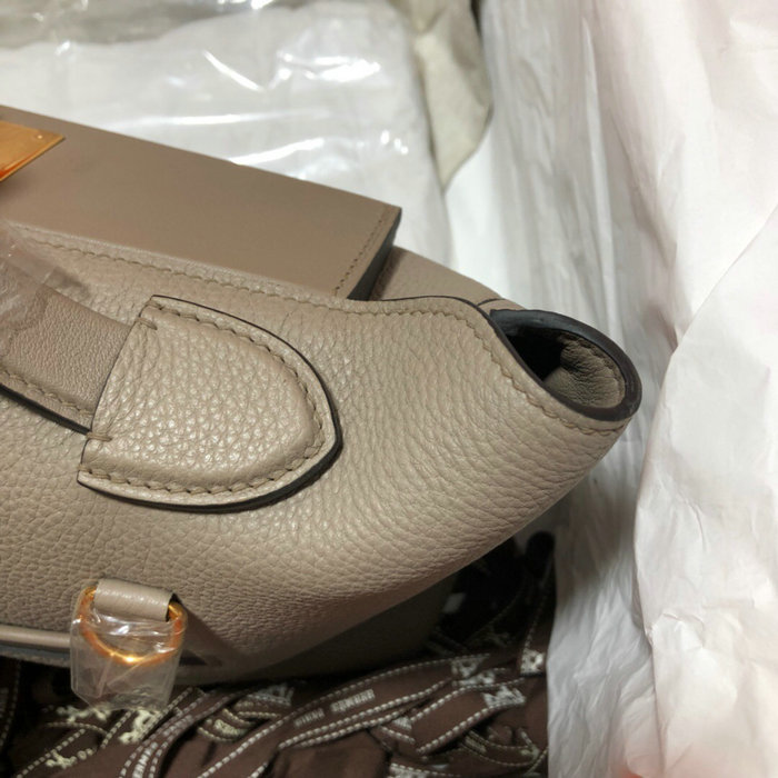 Hermes Kelly 24/24 Togo Leather Bag Grey H06131