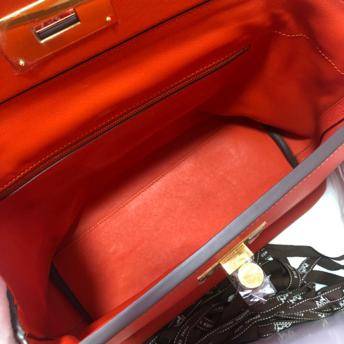 Hermes Kelly 24/24 Togo Leather Bag Red H06131