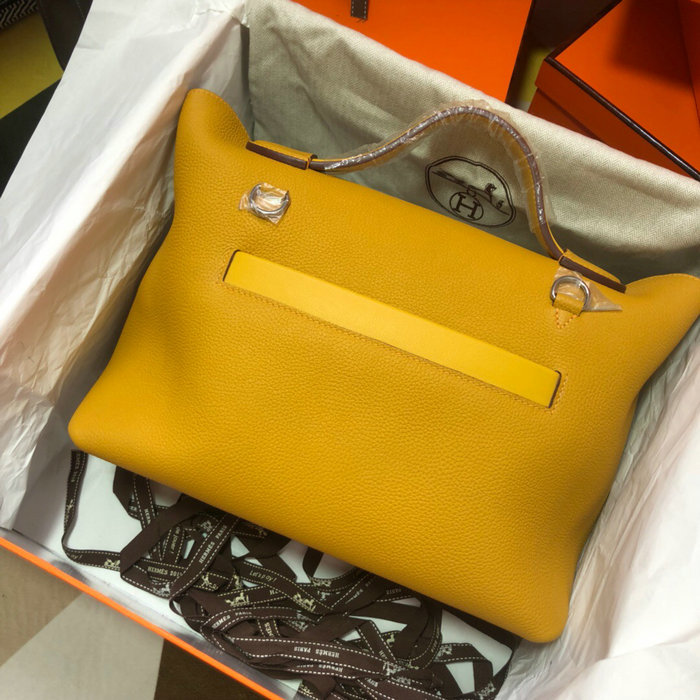 Hermes Kelly 24/24 Togo Leather Bag Yellow H06131