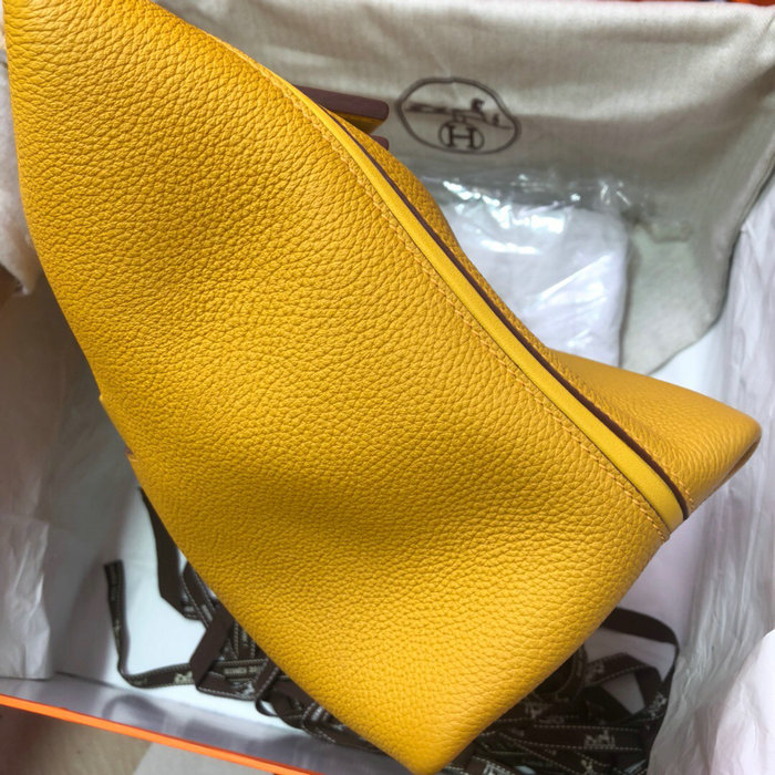 Hermes Kelly 24/24 Togo Leather Bag Yellow H06131