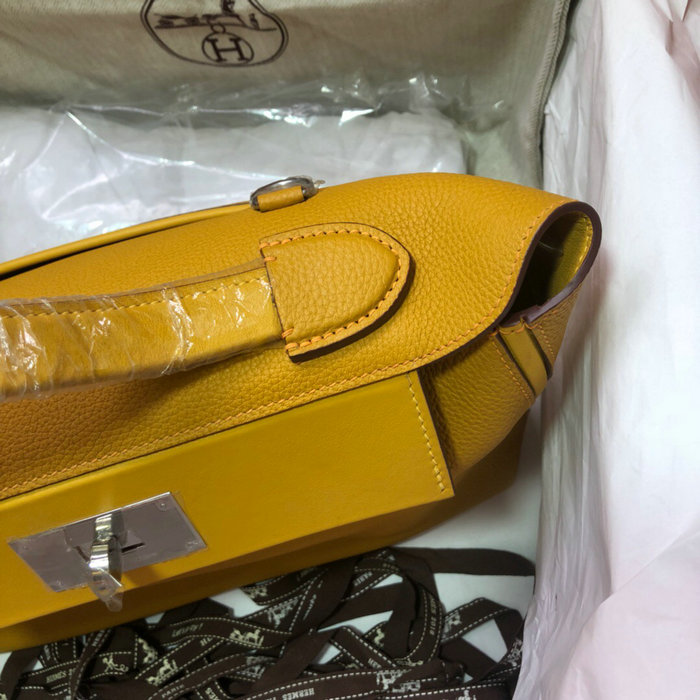 Hermes Kelly 24/24 Togo Leather Bag Yellow H06131