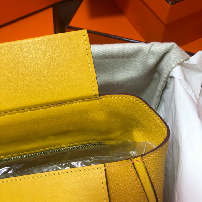 Hermes Kelly 24/24 Togo Leather Bag Yellow H06131