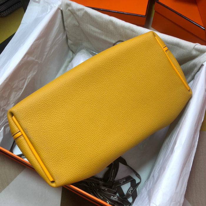 Hermes Kelly 24/24 Togo Leather Bag Yellow and Dark Yellow H06131