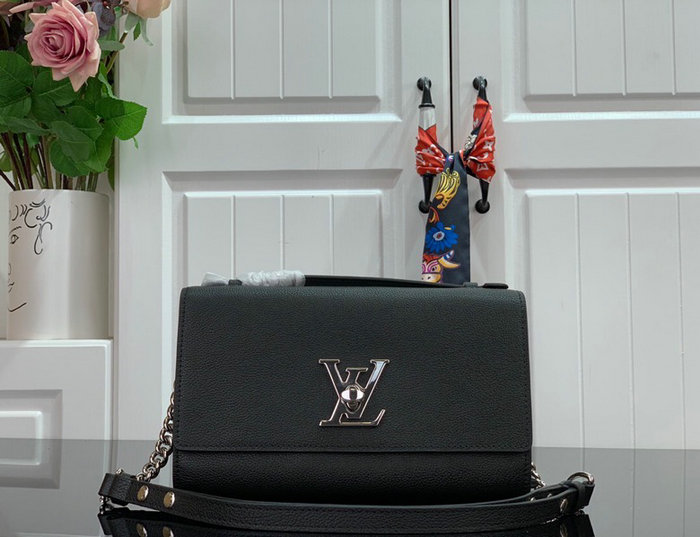 Louis Vuitton Lockme Clutch Black M56088