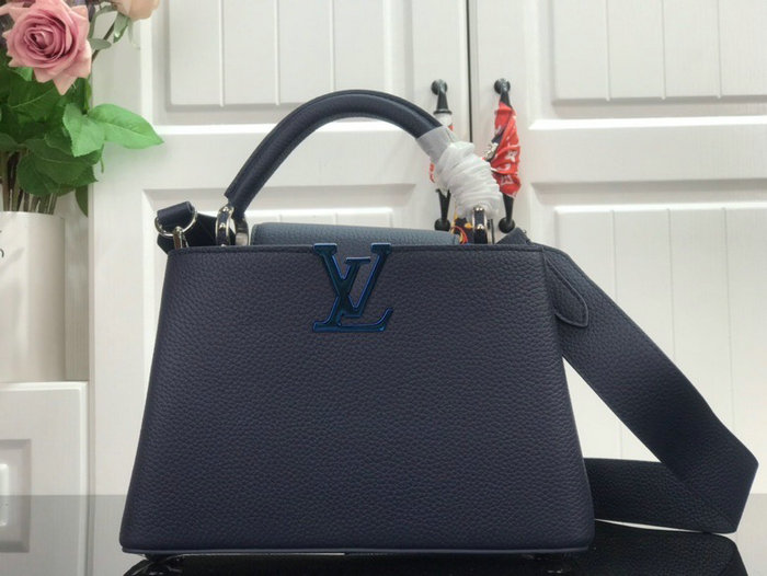 Louis Vuitton Taurillon Leather Capucines BB Blue M94519