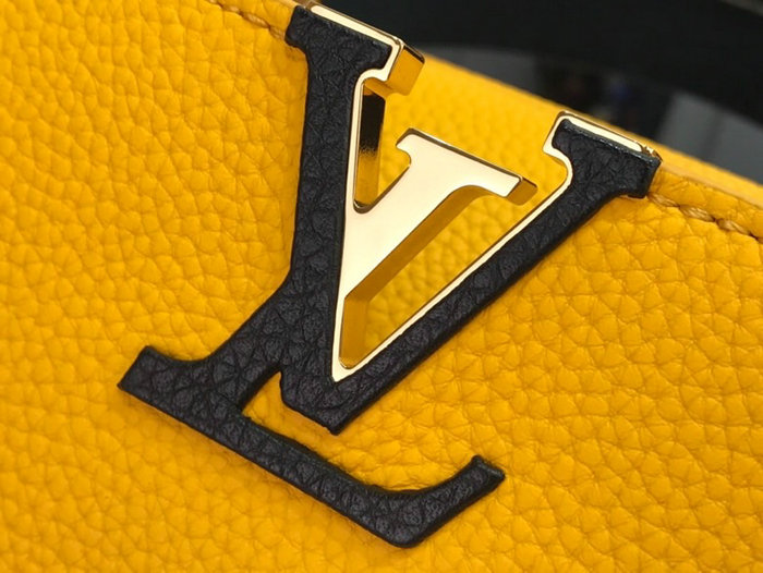 Louis Vuitton Taurillon Leather Capucines Mini Yellow M48865