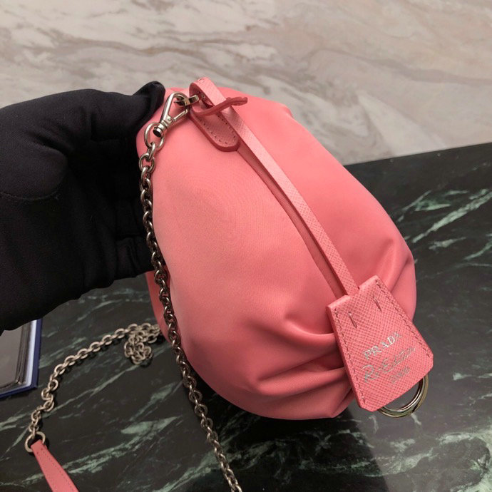 Prada Nylon Hobo Bag Pink 1BH172