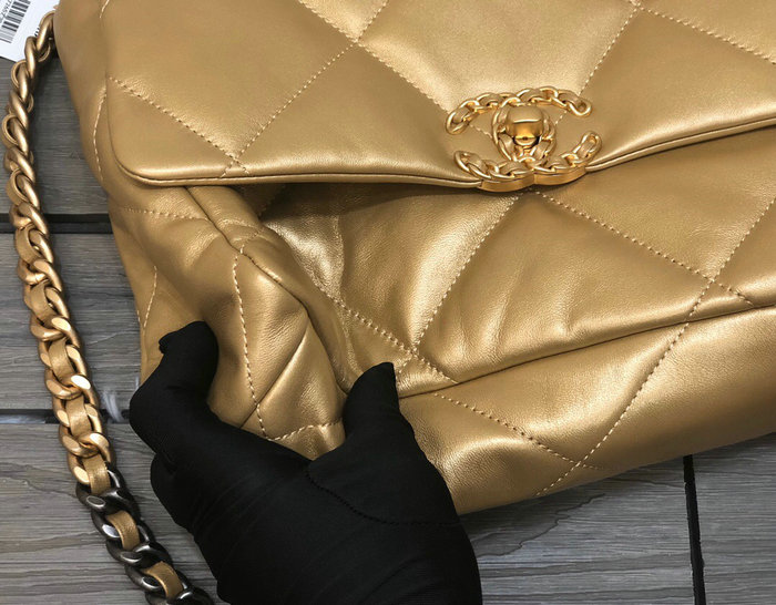 Chanel 19 Large Flap Bag Gold AS1160