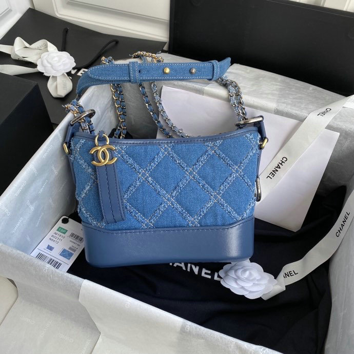 Chanel Denim Small Gabrielle Hobo Bag AS07061