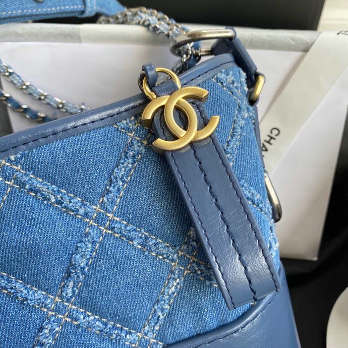 Chanel Denim Small Gabrielle Hobo Bag AS07061