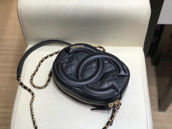 Chanel Lambskin Camera Case Black AS1757