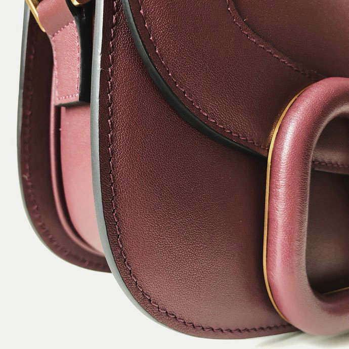 Valentino Garavani Supervee Calfskin Crossbody Bag Burgundy V07191