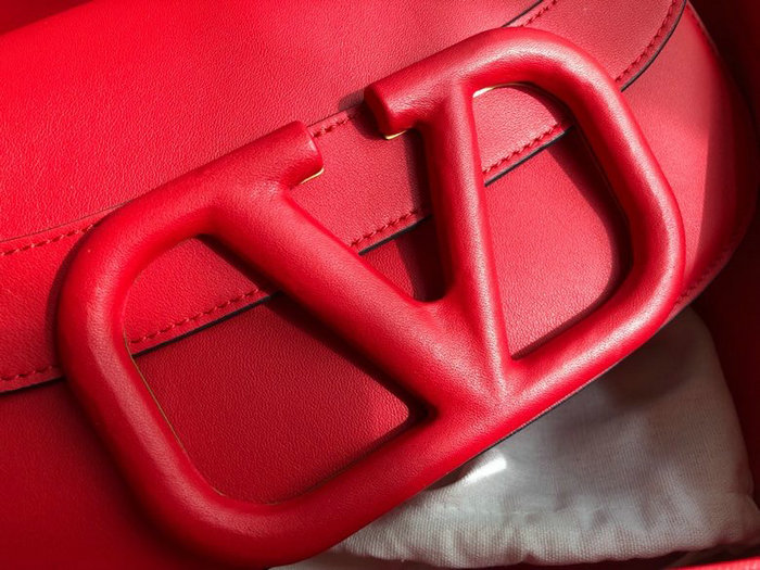 Valentino Garavani Supervee Calfskin Crossbody Bag Red V07191