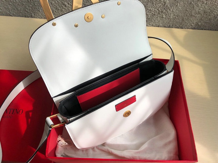 Valentino Garavani Supervee Calfskin Crossbody Bag White V07191