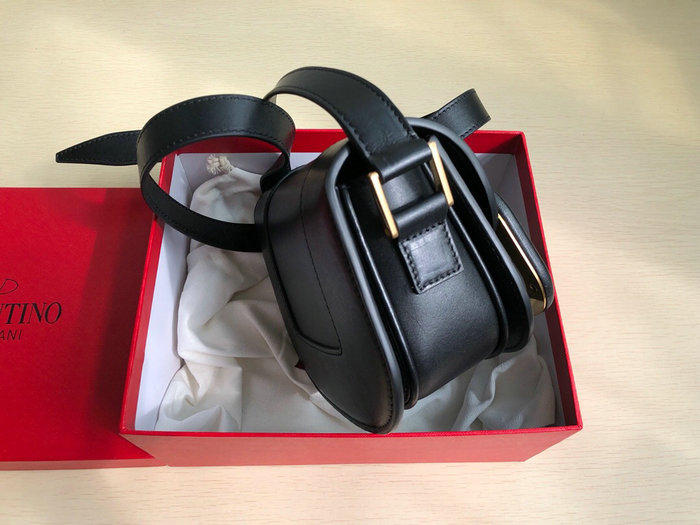 Valentino Small Supervee Calfskin Crossbody Bag Black V07192