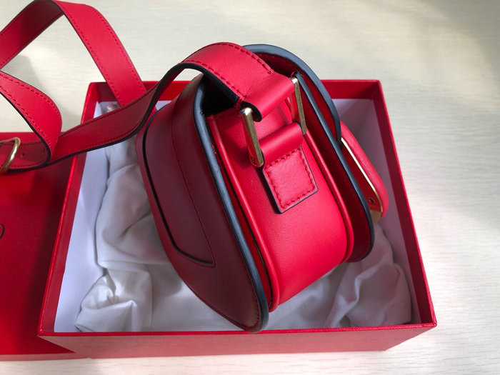 Valentino Small Supervee Calfskin Crossbody Bag Red V07192