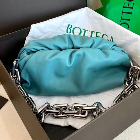 Bottega Veneta Calfskin The Chain Pouch Blue B620230