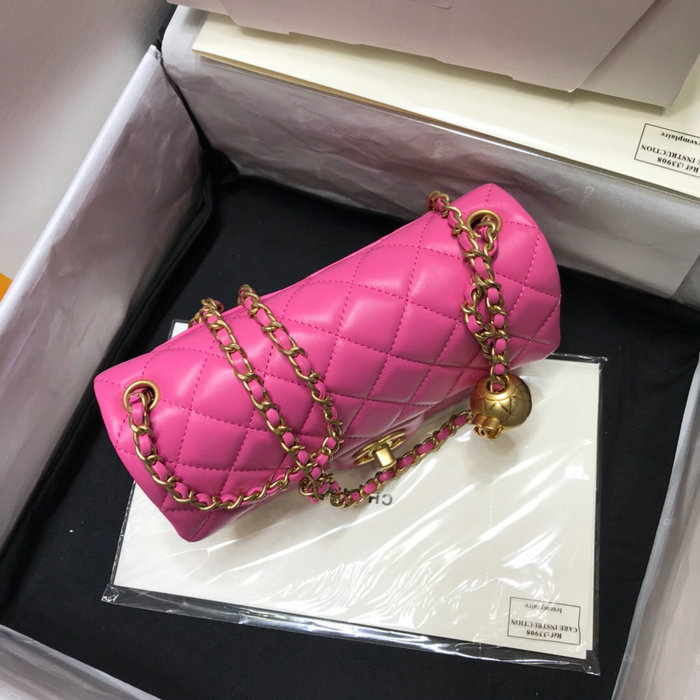 Chanel Lambskin Flap Bag Pink AS1787