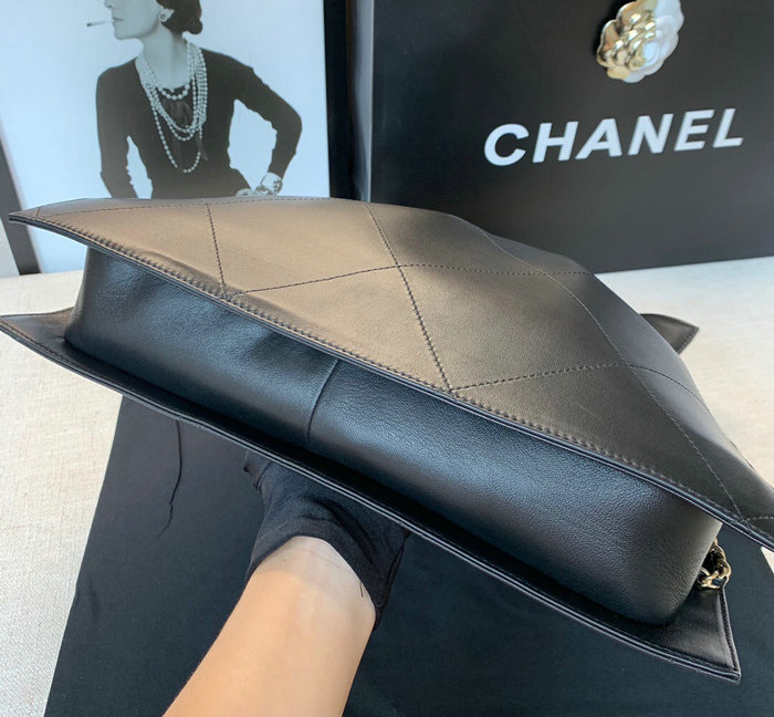 Chanel Calfskin Drawstring Bag Black A13101