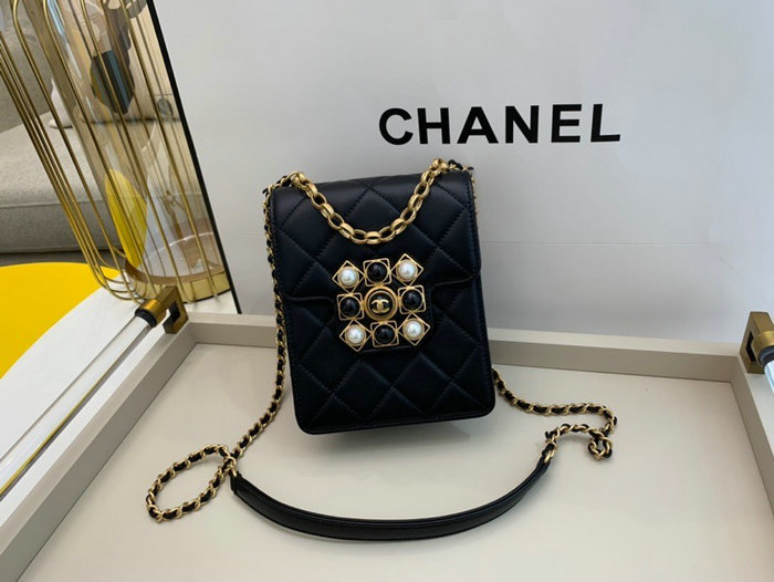 Chanel Calfskin Flap Bag Black AS1890
