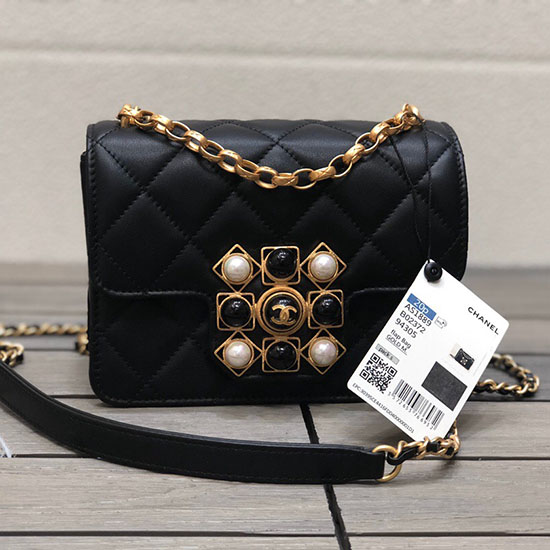 Chanel Calfskin Flap Bag Black AS1899