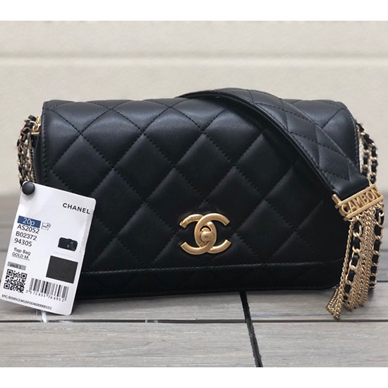 Chanel Calfskin Flap Bag Black AS2052