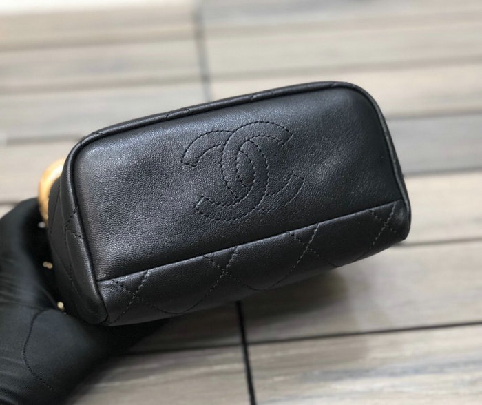 Chanel Lambskin Clasp Bag Black AS1886