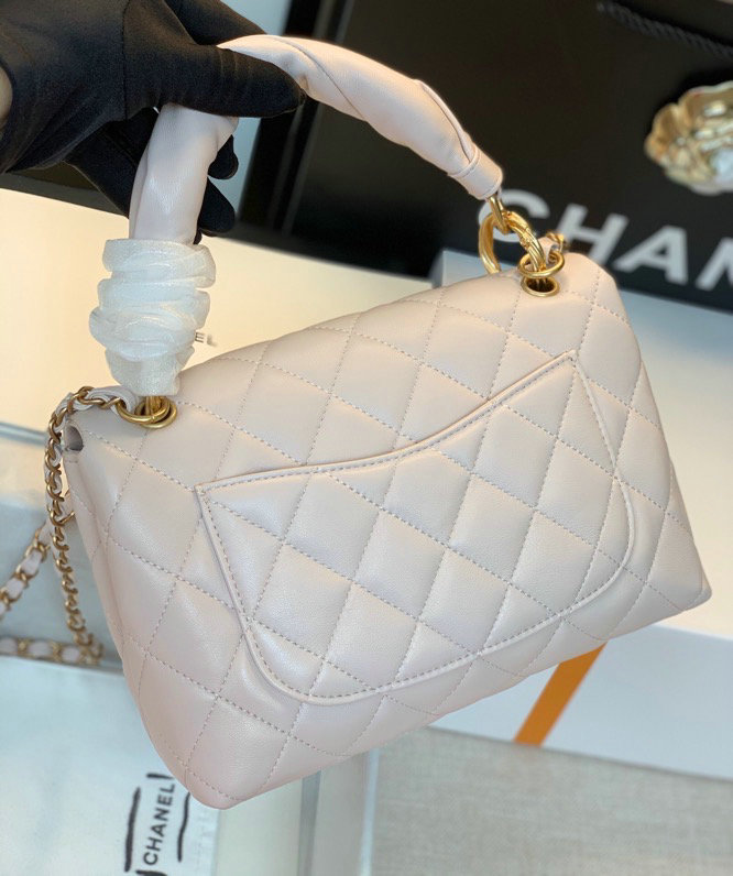 Chanel Lambskin Flap Bag White A13106