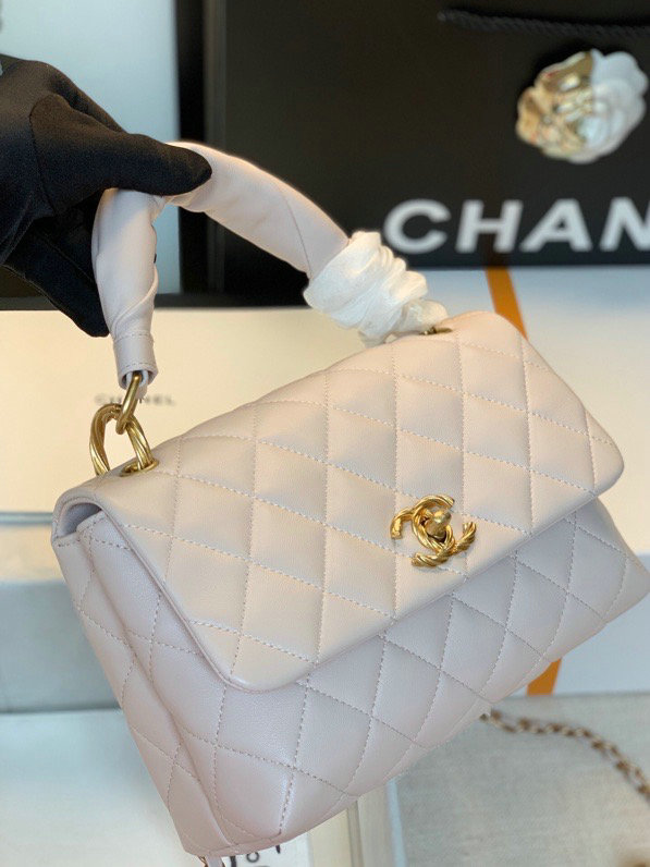 Chanel Lambskin Flap Bag White A13106