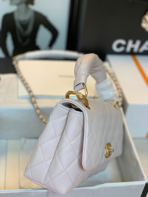 Chanel Lambskin Flap Bag White A13106