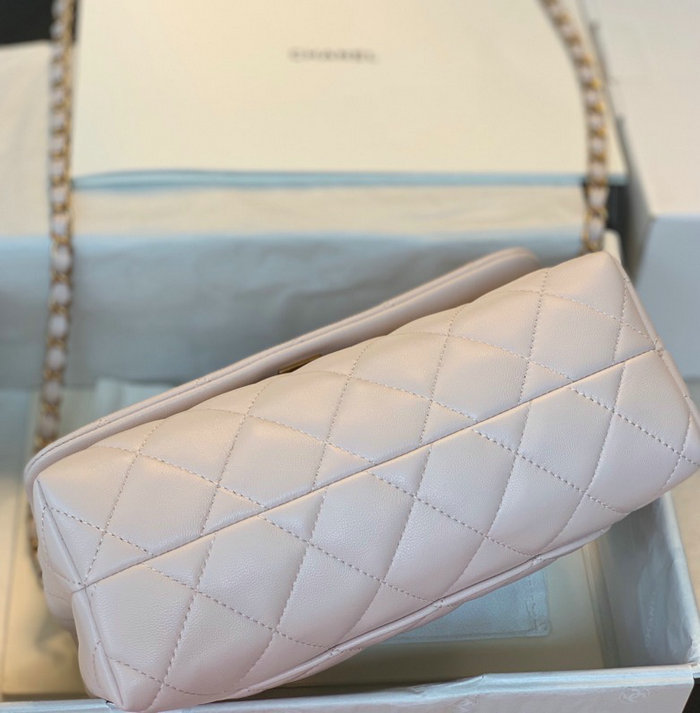 Chanel Lambskin Flap Bag White A13106