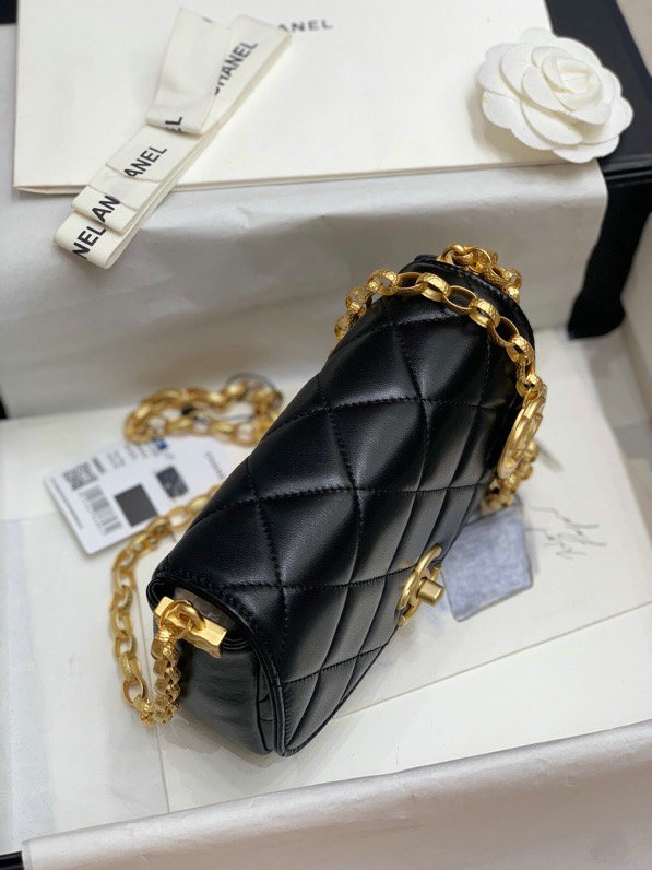 Chanel Lambskin Small Flap Bag Black AS2189