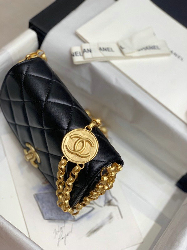 Chanel Lambskin Small Flap Bag Black AS2189