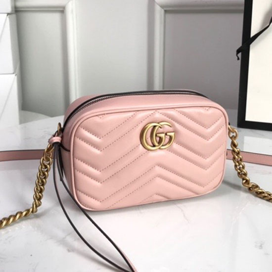 Gucci GG Marmont Matelasse Mini Bag Pink 448065