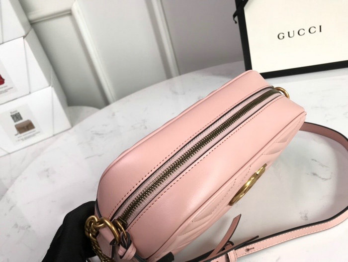 Gucci GG Marmont Small Matelasse Shoulder Bag Pink 447632