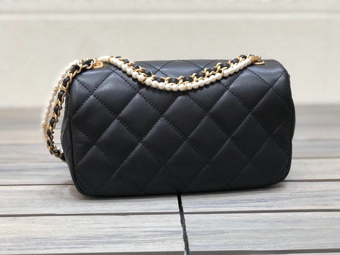 Chanel Calfskin Flap Bag Black AS2210