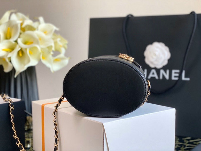 Chanel Calfskin Vanity Case Bag Black AS2061