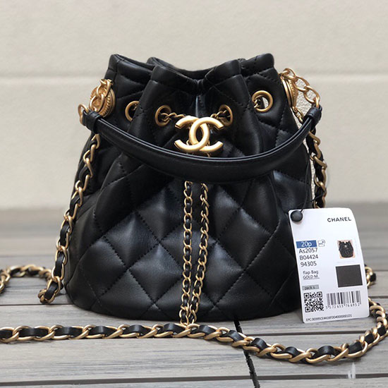 Chanel Lambskin Bucket Bag AS2057