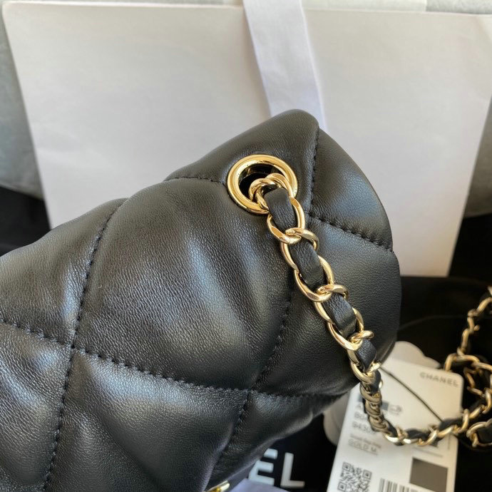 Chanel Leather Small Flap Bag Black AS2232