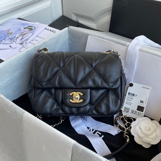 Chanel Leather Small Flap Bag Black AS2232