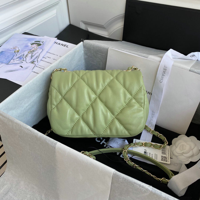 Chanel Leather Small Flap Bag Green AS2232