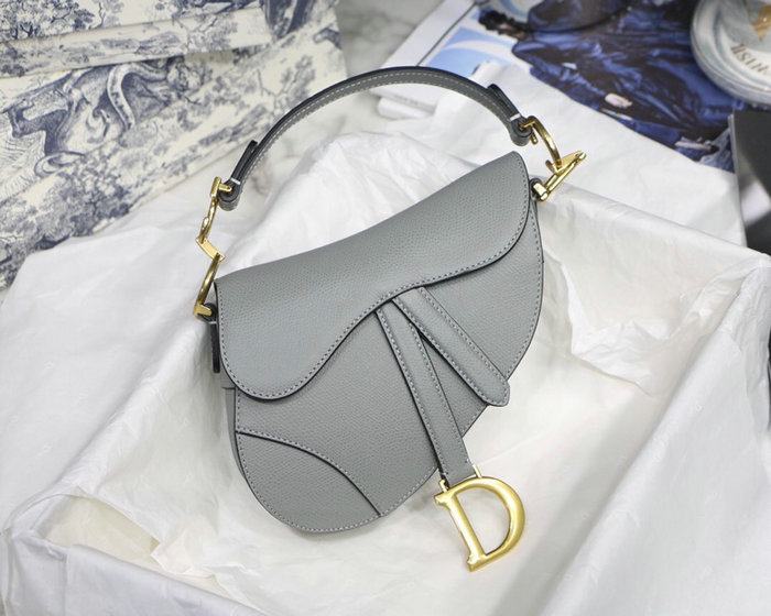 Dior Grained Calfskin Saddle Bag Blue M9001