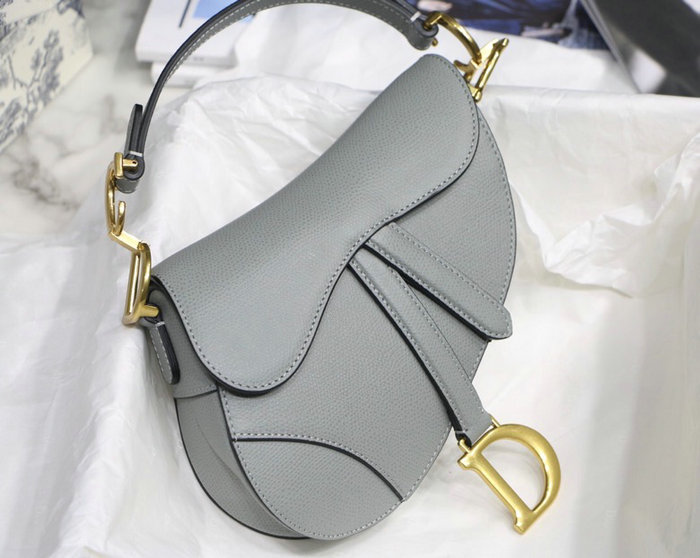 Dior Grained Calfskin Saddle Bag Blue M9001